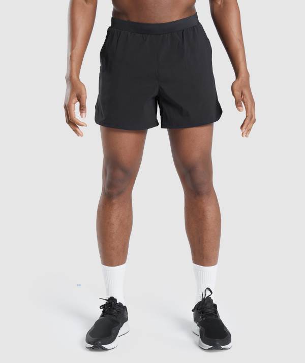 Panske Šortky Gymshark Speed Evolve 5" Čierne | HO0429871